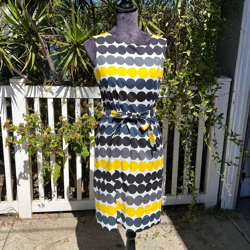 Marimekko "Räsymatto" Cotton Sleeveless Cocktail Dress, Size 34